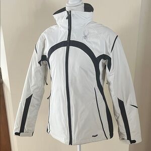 Spyder Women's Snow Jacket in White and Black